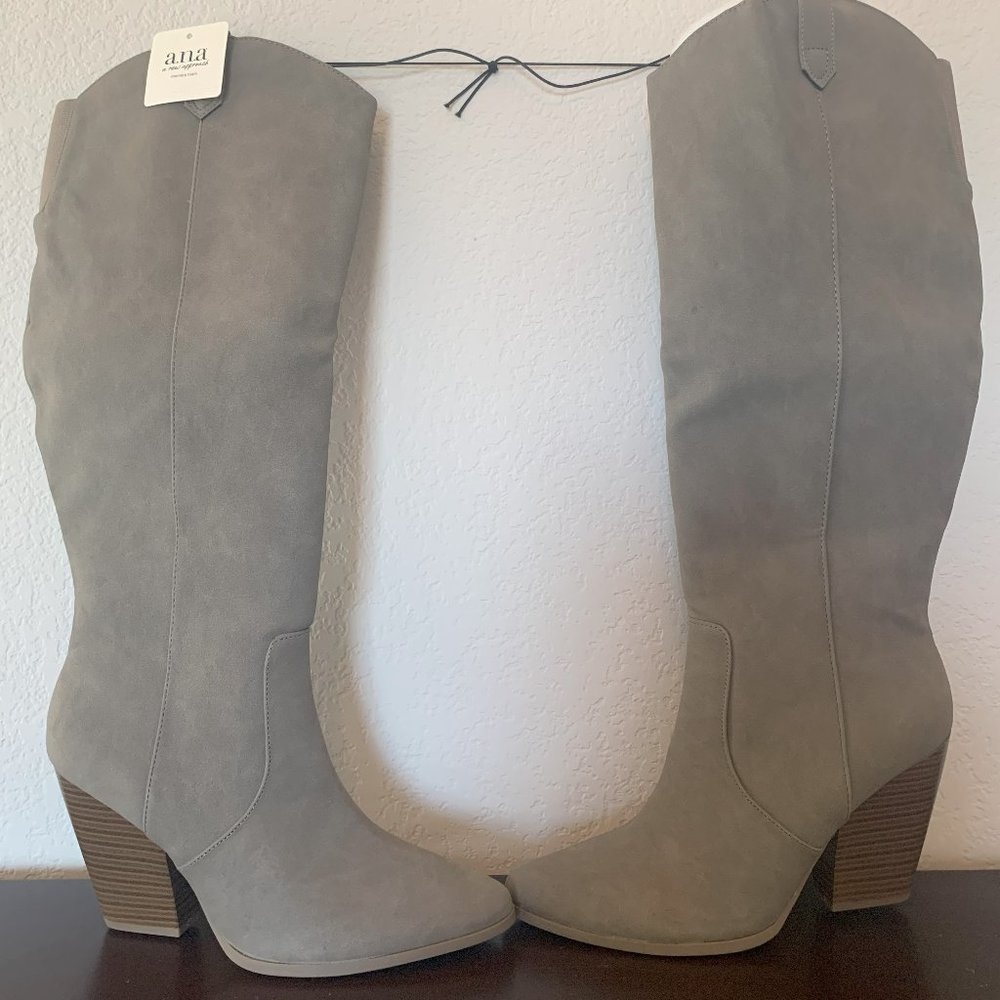 a.n.a Womens Upland Stacked Heel Cowboy Boots